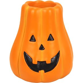 Orange Pumpkin vase Decor Halloween Fall Pumpkin Decorations for Centerpiece for Table Orange Pumpkin Planter Decorative Home Ornament (Smiling Face)