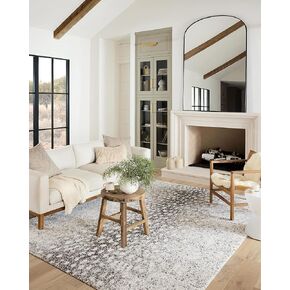 Loloi II Bliss Shag Collection BLS-03 Cream/Grey 3'11" X 6' Runner Rug