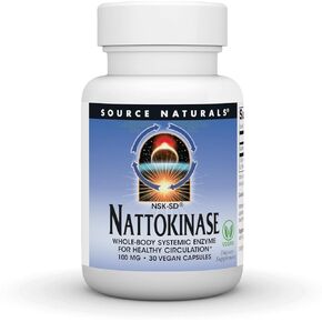 Source Naturals NSK-SD Nattokinase, Whole Body Sytemic Enzyme for Healthy Circulation*, 100mg, 30 Vegan Capsules