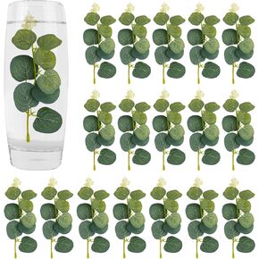 Framendino, 50 Pack Mini Artificial Eucalyptus Pine Needles for Floating Candles Floating Flowers Leaf Stem for Vase Fillers Wedding Party Home Centerpiece Decor