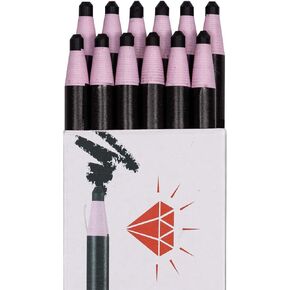 Diamond Peel-Off China Markers/Grease Pencils for Glass, Cellophane, Vinyl, Metal, Etc. (12 Pencils) (Black)