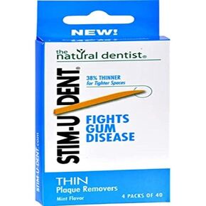 طبيب الأسنان الطبيعي Stim-U-Dent إزالة البلاك الرقيق بالنعناع المحمص - علبة مكونة من 6-4 عبوات in Kuwait