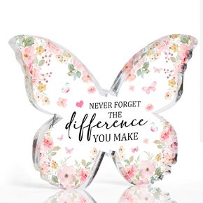 Inspirational Wall Decor Never Forget The Difference You Make Ornament-Teacher Gifts Nurse Gifts Appreciation Thank You Gifts for Retirement, Farewell, Leaving Ideas for Coworker
