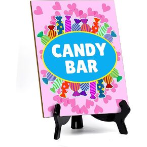 Signs ByLITA Candy Bar, Table Sign with Acrylic Stand (6x8“)
