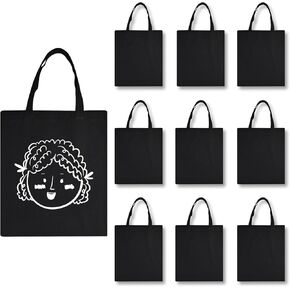 OKBA 10 pcs Sublimation Tote Bags,polyester tote bags for sublimation, DIY customization blank canvas tote bags 12.2 * 14.2 in (beige)