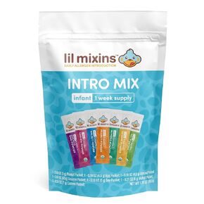 Lil Mixins Early Allergen Introduction Powder, Daily Mix | Peanut, Egg, Cashew, Walnut, Almond, Soy, Sesame Mix-Ins for Infants & Babies 4-12 Mon. Old, 1 Month Supply