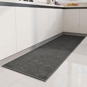Farmhouse Kitchen Rugs Kitchen Mats Non Slip Washable Kitchen Runner Rugs Non Skid Rubber Absorbent Kitchen Floor Mats for in Front of Sink, Door, Laundry, Entryway, Hallway (Khaki)