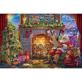 Becko US Puzzles 1000 Piece for Adults and Kids, Wooden Jigsaw Puzzles 1000 Pieces, Christmas and Holiday (Snow Scene)