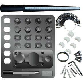 Ring Sizer Mandrel Measuring Tool Steel Ring Sizing Gauge Sizers Set Rubber Jeweler's Mallet Hammer Metal Finger Size Stick Wire Wrap Rings Tools Jewelry Making Kit in Saudi Arabia