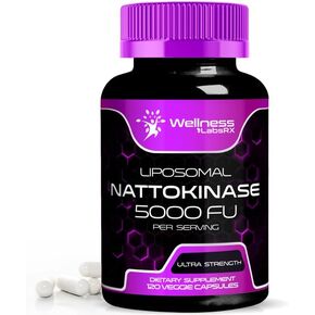 Nattokinase Supplement Capsules - 5000 FU - Enzymes from Pure Japanese Natto Extract, Cardiovascular and Immune Support - Enzyme-Rich Formula Heart Health Supplements, Blood Regulation - 120 Capsules