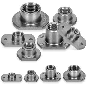 Hilitchi 15Pcs M8 T-Shaped Weld Nuts Tab Base UNC Carbon Steel Weld Nuts Machine Screw Tab Base Weld Nuts for Furniture Vehicles Caster and Industry Machine