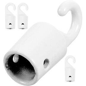 Uonlytech 4pcs Hardware Tilt Wand Tip Repair Tilt Wand Hook Connector Wand Cap Wand Hook Sleeve Tip Fixing Hook Vertical Blinds Rod Rotating Tip Hook for Blind Tilt Parts White