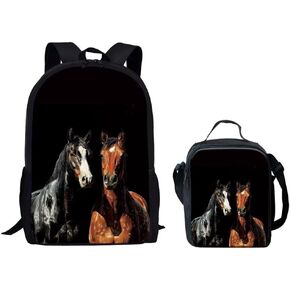 HUGS IDEA Dinosaur T-rex Backpack Set Kids School Bag with Lunchbag for Teen Boys