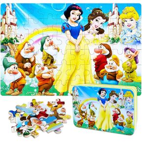 ألغاز ديزني فروزن من NEILDEN في صندوق معدني 60 قطعة أحجية الصور المقطوعة للأطفال من سن 3 سنوات فما فوق للأطفال الذين يتعلمون ألعاب الألغاز التعليمية (رجل الثلج) مرخصة من ديزني in Kuwait