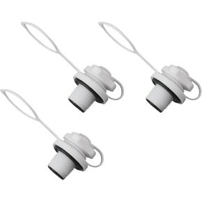 3 Pcs Boston Valve Inflation Nozzle Inflation Boat One-Way Inflation Replacement Screw for Inflatable Boats and Rubber Swimming Pools Inflation