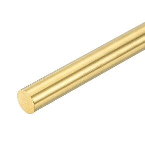 uxcell 1 Pcs 7/32"(5.5mm) Dia Brass Solid Round Rod, 12"(305mm) Length H62 Brass Lathe Bar Stock Round Brass Rod for DIY Crafts Industry Construction