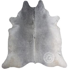 Sunshine Cowhides 100% Genuine Grey Cowhide Rug - Modern Style Animal Skin Rug & Floor Carpet for Living Room, Bedroom, Kitchen & More - Extra Large (6x7-8 Ft.)