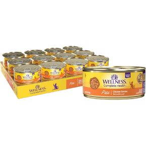 Wellness Complete Health Grain Free Canned Cat Food, Chicken Pate, 5.5 Ounces (Pack of 24)