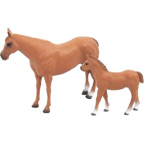 Big Country Toys Quarter Horse Mare & Colt - 1:20 Scale - Hand Painted - Sorrel Horse Figurine