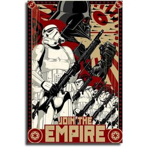 ZNO Stormtrooper JOIN THE EMPIRE Poster Decorative Painting Canvas Wall Art Living Room Posters Bedroom Painting 16x24inch(40x60cm)