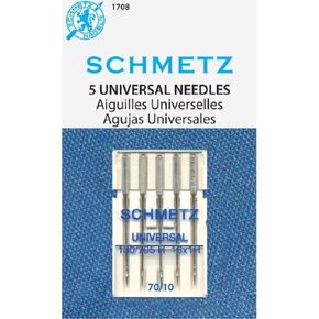 50 Schmetz Universal Sewing Machine Needles -  Size 70/10 - Box of 10 Cards