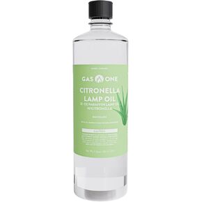 Gas One Insect and Mosquito Repellent Lamp Oil - Scented Cintronella Oil - Paraffin Lamp Oil – 1 Gallon (128oz) Clear Oil Lamp – Smokeless Indoor Ideal for Lamps, Lanterns, Tiki Torch