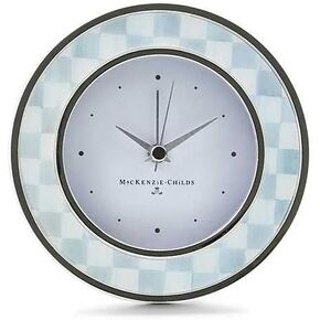 MACKENZIE-CHILDS Flower Market Silver Plated Round Desk Clock