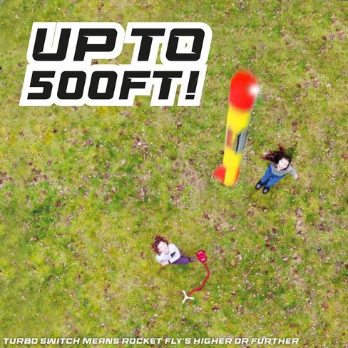 Hypr Rocket Launcher for Kids - Patented Designed Launcher Reach up to 500 Feet with Turbo Mode, 3 Rockets Included, Connectable Launcher for Multi Player Fun, Easy Set Up, Durable, Kids Outdoor Toys in Saudi Arabia
