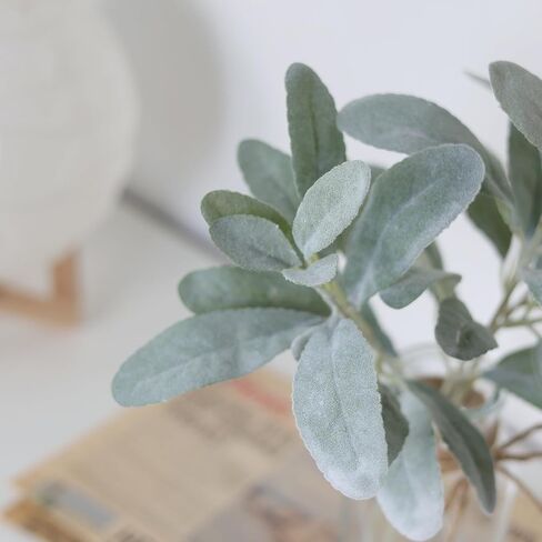 فييرينا سيقان اوكالبتوس الاصطناعية في مزهرية زجاجية مع ماء صناعي، اوراق اوكالبتوس وهمية 15 انش، بذور بيضاء لتزيين الطاولة المركزية وديكور المنزل الريفي والزفاف (رمادي واخضر) in Kuwait