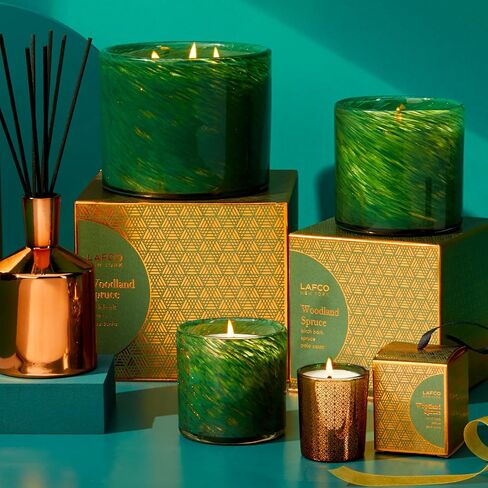 LAFCO New York Classic Candle, Midnight Cactus - 6.5 oz - 50-Hour Burn Time - Reusable, Hand Blown Glass Vessel - Made in The USA in Saudi Arabia
