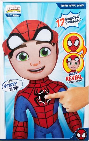 Marvel 16-Inch Talking Black Panther Plush - Vibranium Power with Sounds & Phrases - Spidey & His Amazing Friends in Saudi Arabia