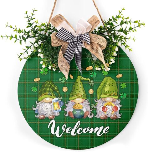 Miaoquhe Hello Fall Scarecrow Door Sign For Front Door Decor,Autumn Harvest Maple Leaf Wooden Sign 12"x 12" Round Wood Hanging Door Sign Farmhouse Thanksgiving Decoration for Wall Rustic Porch Decor in Saudi Arabia