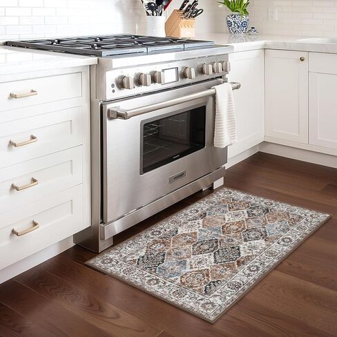 Seavish سجادة عداء قابلة للغسل 2x6 سجاد عداء المطبخ غير زلق كومة منخفضة سجاد عداء طويل للمدخل داخلي المدخل سجادة عداء تعريشة شرقية ناعمة عداء سجادة لغرفة النوم والحمام وأرضية الغسيل in Kuwait