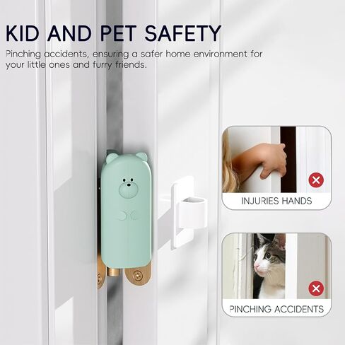 4 قطع من واقي قرصة الباب من السيليكون، سدادة إغلاق الباب المفصلية الجديدة لعام 2024 - واقي قرصة إصبع الباب مصمم للأطفال والأطفال والرضع والحيوانات الأليفة in Kuwait