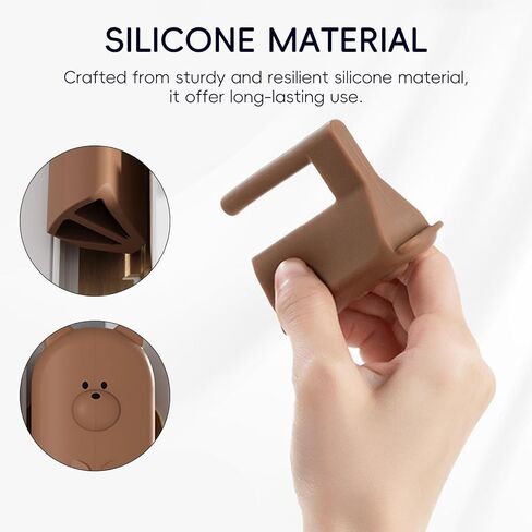 4 قطع من واقي قرصة الباب من السيليكون، سدادة إغلاق الباب المفصلية الجديدة لعام 2024 - واقي قرصة إصبع الباب مصمم للأطفال والأطفال والرضع والحيوانات الأليفة in Kuwait
