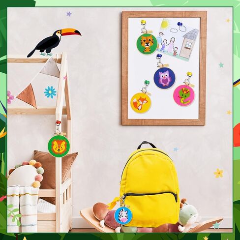 مجموعة خياطة متقاطعة للاطفال 7-13 من ايكوفور، مجموعة تطريز لشنط الظهر للاطفال، مجموعة خياطة متقاطعة للمبتدئين وهدايا الكريسماس مع تعليمات، 6 قطع in Kuwait