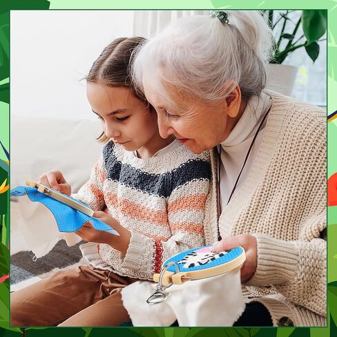 مجموعة خياطة متقاطعة للاطفال 7-13 من ايكوفور، مجموعة تطريز لشنط الظهر للاطفال، مجموعة خياطة متقاطعة للمبتدئين وهدايا الكريسماس مع تعليمات، 6 قطع in Kuwait