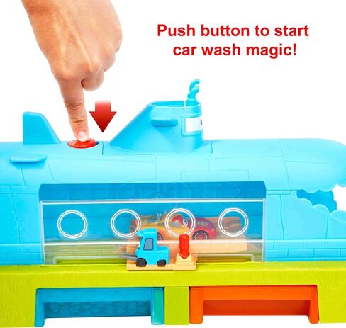 Disney and Pixar Cars Toys, Submarine Car Wash Playset with Color-Change Lightning McQueen Toy Car, Water Play in Saudi Arabia