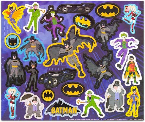 مجموعة حقيبة ظهر باتمان وصندوق الغداء للأطفال الأولاد ~ 7 قطع من حقيبة باتمان المدرسية الفاخرة مقاس 16 بوصة، وحقيبة الغداء، والملصقات، والمزيد (حزمة اللوازم المدرسية باتمان) in Kuwait