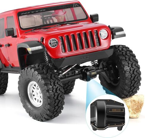 COOWOO Brass RC Diff Covers, Front and Rear Differential Axle Housing Covers Upgrade Parts for 1/10 SCX10 III RC Trucks - Set of 2(Golden) in Saudi Arabia