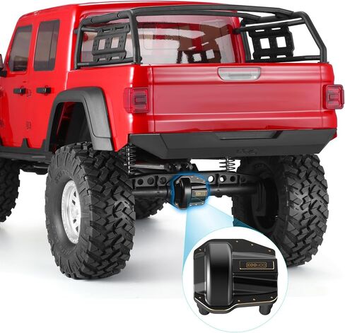 COOWOO Brass RC Diff Covers, Front and Rear Differential Axle Housing Covers Upgrade Parts for 1/10 SCX10 III RC Trucks - Set of 2(Golden) in Saudi Arabia