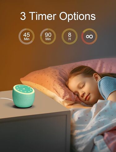 Hotmoon Sound Machine for Sleep, Cocoon 2, 40 Sounds, Dual-Speaker, Plug in | White Green Pink Brown Noise Machine for Sleeping Adults Office Privacy Baby Dogs, 4 Timers, 8 Night Light, Rain Noise Maker in Saudi Arabia