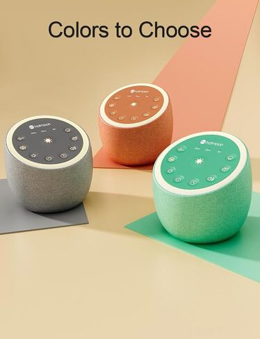 Hotmoon Sound Machine for Sleep, Cocoon 2, 40 Sounds, Dual-Speaker, Plug in | White Green Pink Brown Noise Machine for Sleeping Adults Office Privacy Baby Dogs, 4 Timers, 8 Night Light, Rain Noise Maker in Saudi Arabia