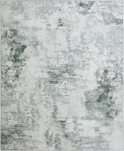 BALAPET 10x14 ft Modern Abstract Area Rug for Living Room Bedroom, Large Machine Washable Floor Carpet with Non-Slip Backing for Indoor Office Dining Room, Boho Home Deco Non-Shedding, Grey in Saudi Arabia