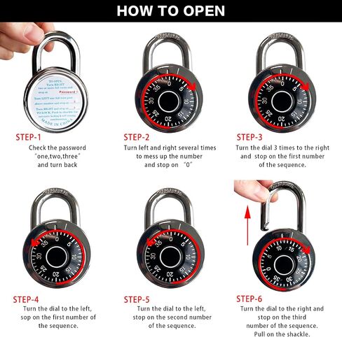 Combination Lock Locker Lock for Gym and School Lockers Safe Combination Padlock Mini Combination Lock 1Pack in Saudi Arabia