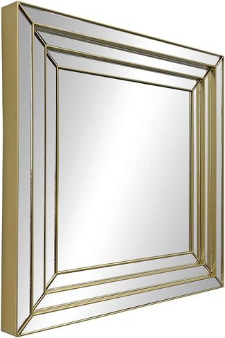 Cute Wall Mirror with Triply Square-Shaped Set of 3 Mini Wall Hanging Mirror Boho Home Decor for Apartment Living Room，Bedroom&Bathroom Ideas in Saudi Arabia