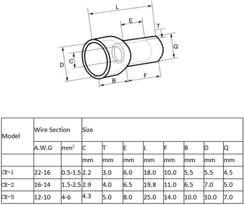 Fafeicy 300Pcs 22-16/16-14/12-10 Gauge Close End Crimp Terminals Connectors Kit in Car Audio and Security Equipment, Terminals in Saudi Arabia