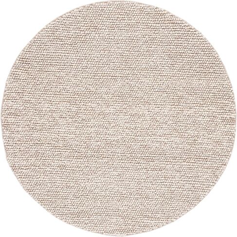 SAFAVIEH Natura Collection 6' Round Beige NAT620B Handmade Wool Entryway Foyer Living Room Bedroom Area Rug in Saudi Arabia