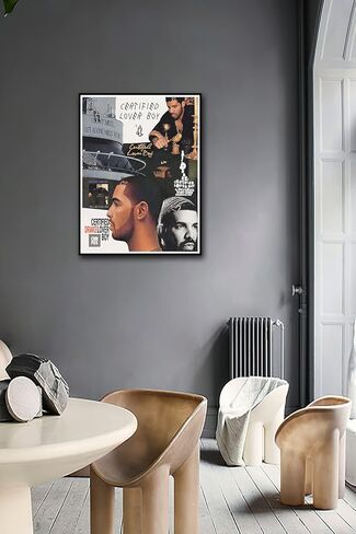 دريك ملصق الموسيقى قماش طباعة ملصق جدار الفن ديكور غرفة نوم غرفة ديكور هدية Unframe 12x16 بوصة (30x40 سنتيمتر) in Kuwait