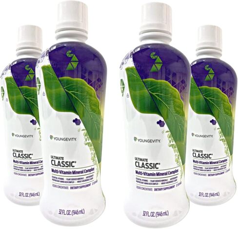 Youngevity Ultimate Classic® - Mega Multi-Vitamin & Mineral Complex - 16 Vitamins, 70+ Minerals, 12+ Amino Acids, Grape Seed, CoQ10, and More - Highly Absorbable Liquid (32 Fl Oz - Pack of 1) in Kuwait